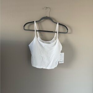 White Cropped Tank Top